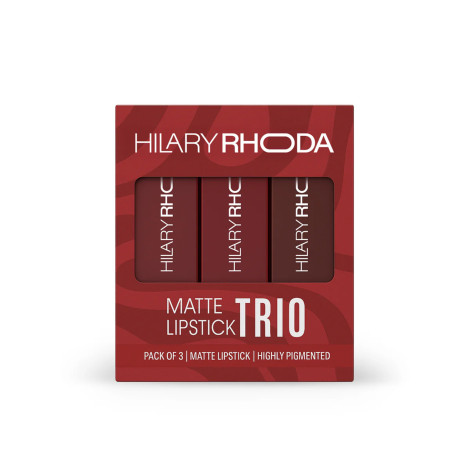 Hilary Rhoda Matte Lipstick Trio Pack of 3 Lipstick (China)