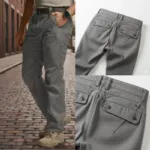 Men's Twill Stretch Trousers, 98% Cotton 2% Spandex, Waist 30 to 38