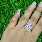 Elegant Square Zircon Stone Ring for Women