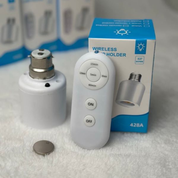 Remote Control E27 Lamp Holder with Auto Timer