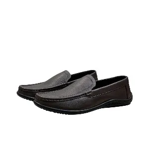 25074- Coffee Casual Genuine Cow Leather Premium Shoes for Men