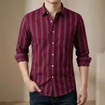 Mens long sleeve Strip shirt