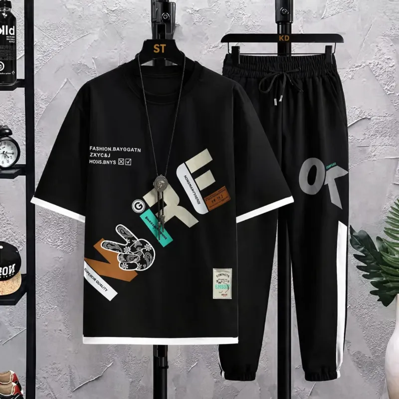 Men's 160 GSM PP T-Shirt and Trouser Summer Set, 4 Colours