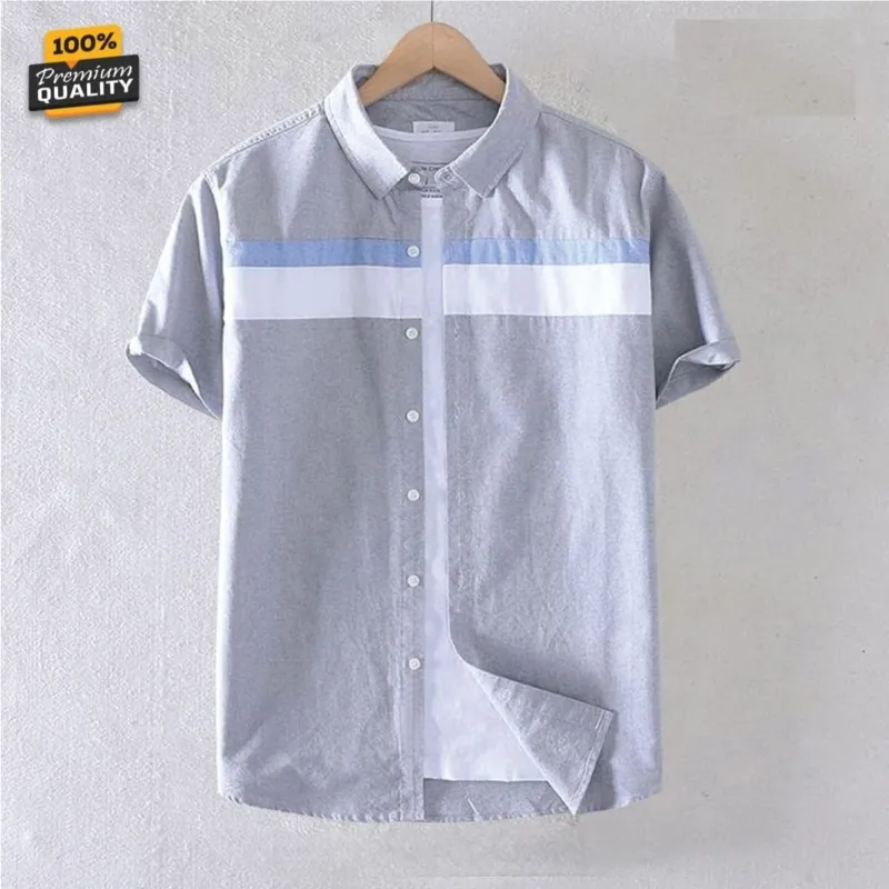 Men's Half Sleeve Oxford Cotton Shirt, Sizes M to XXL