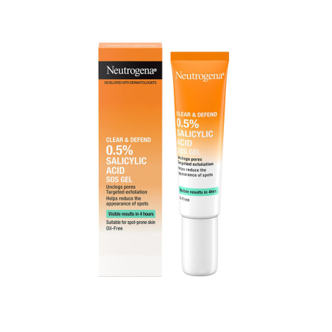 Neutrogena Clear & Defend 0.5% Salicylic Acid SOS Gel 15ml (France)