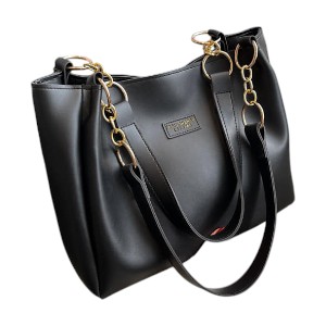 Signature Classic shoulder women's tote bags(Black)