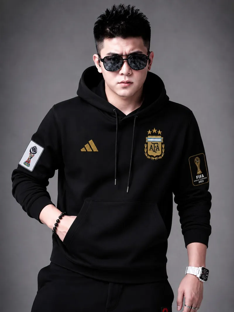 World Cup Semi Baggy Hoodie for Men and Women, One Side Brush Cotton