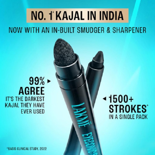 Lakeme 9to5 Eyeconic Smokey Kajal - Black (India)