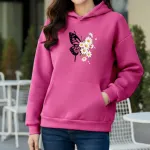 Premium Comfortable Printed Ladies Winter Hoodie