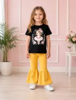 Kids' Half Sleeve Cotton Tee and Pant Set, Six Sizes, 6 Colours