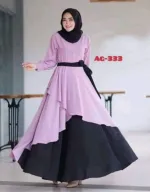 Cherry Fabric Borka and Hijab Full Set, Lengths 52 to 56