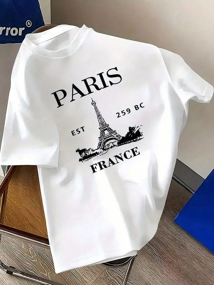 Men's Drop Shoulder T-Shirt, DTF Print on Pure Cotton, Chest 42 to 48