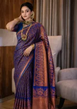 Kanjivaram Katan Saree with Matching Blouse Piece, 3 Colours