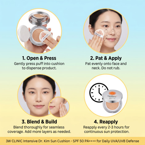 3W Clinic Intensive DR. Kim Sun Cushion SPF50+ PA++ 15g (Korea)