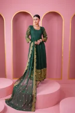 Georgette Embroidered Lehenga Set, 18 Inch Blouse, 44 Inch Gown