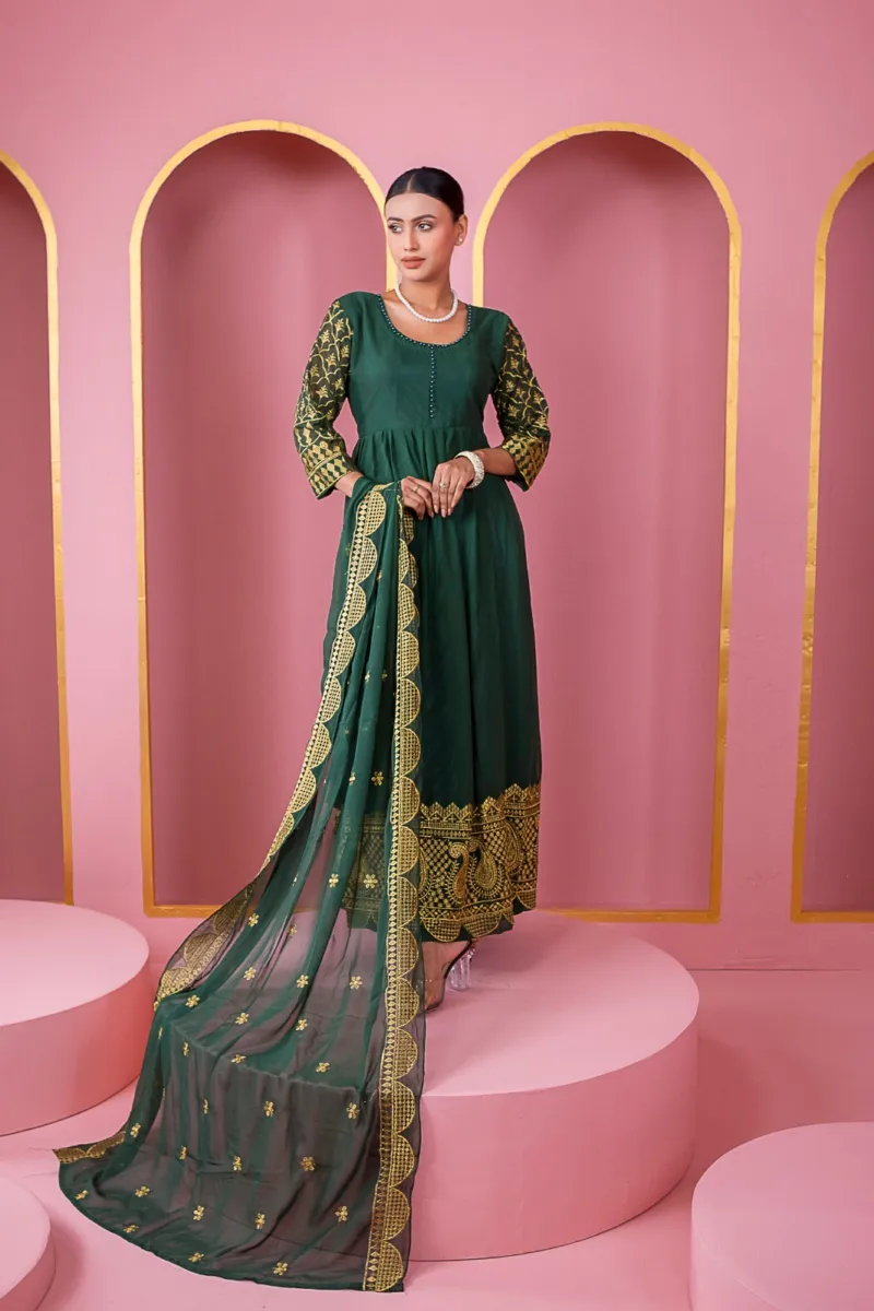Georgette Embroidered Lehenga Set, 18 Inch Blouse, 44 Inch Gown