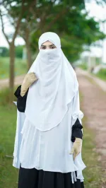 Readymade Khimar Hijab in Cherry Fabric, Free Size