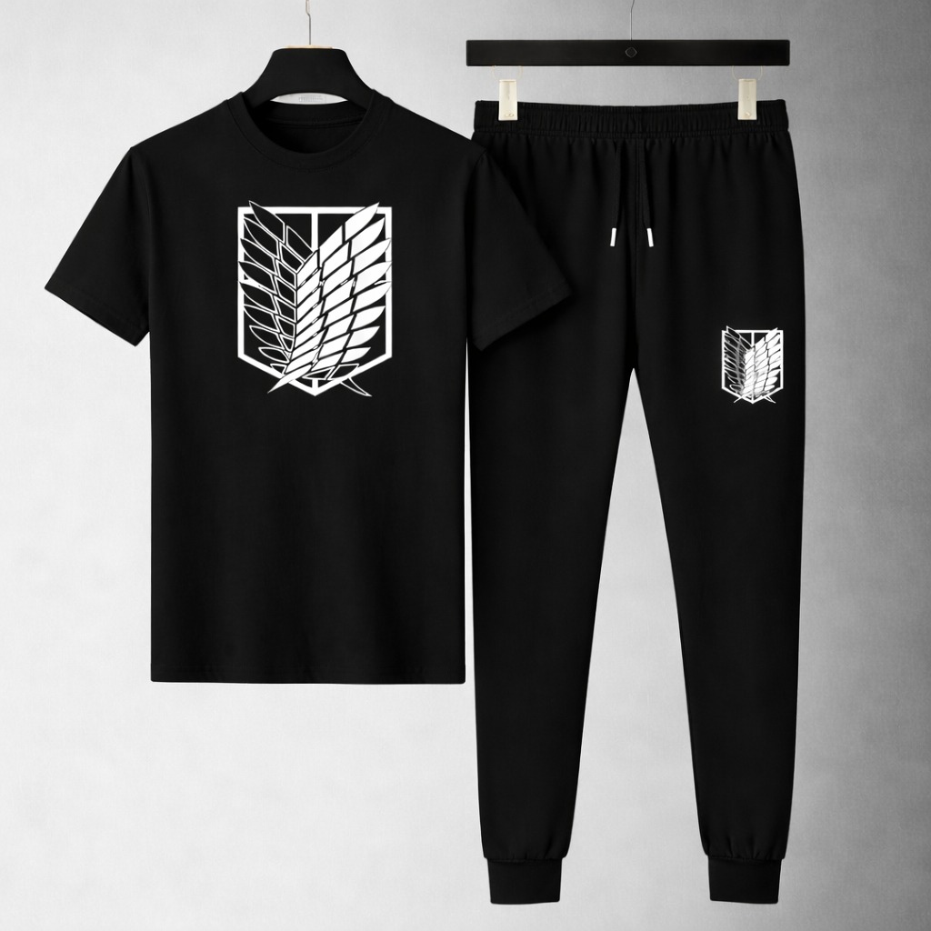 Men's Mesh Jersey Combo, Screen Print Tee and 280+ GSM Trouser