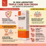 W.Skin Laboratory Triple Care Sun Cream SPF50+ PA+++ 60g (Korea)