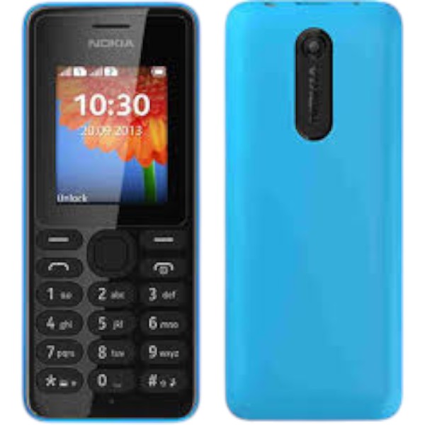 Nokia Asha 108 Dual Sim Mobile Phone Blue Colour (Refurbished)