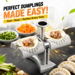 Double Head Automatic Dumpling Maker – Food-Grade ABS Dual-Head Dumpling Press & Momo Making Machine for Ravioli, Wontons & Empanadas