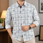 Pure Cotton Check Contrast Shirt