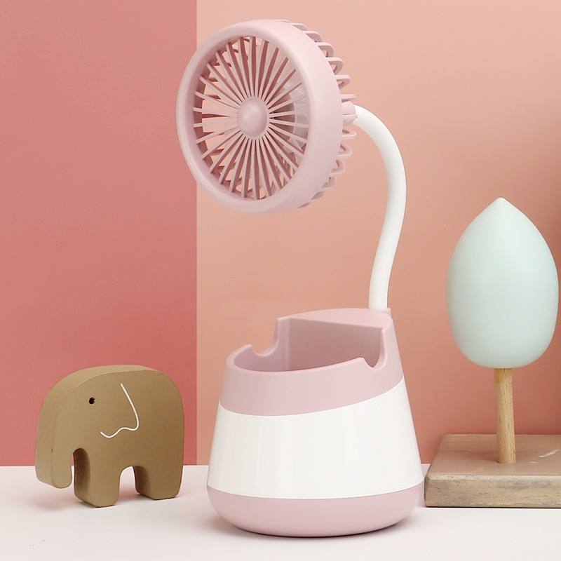 2 in 1 Rechargeable Mini Fan & Pen Holder Base