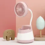 2 in 1 Rechargeable Mini Fan & Pen Holder Base