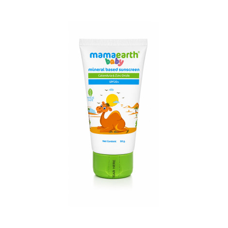 Mama Earth Mineral Based Sunscreen For Babies SPF20+ 50g (India)