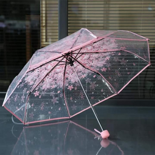 Transparent 3-Folding Umbrella