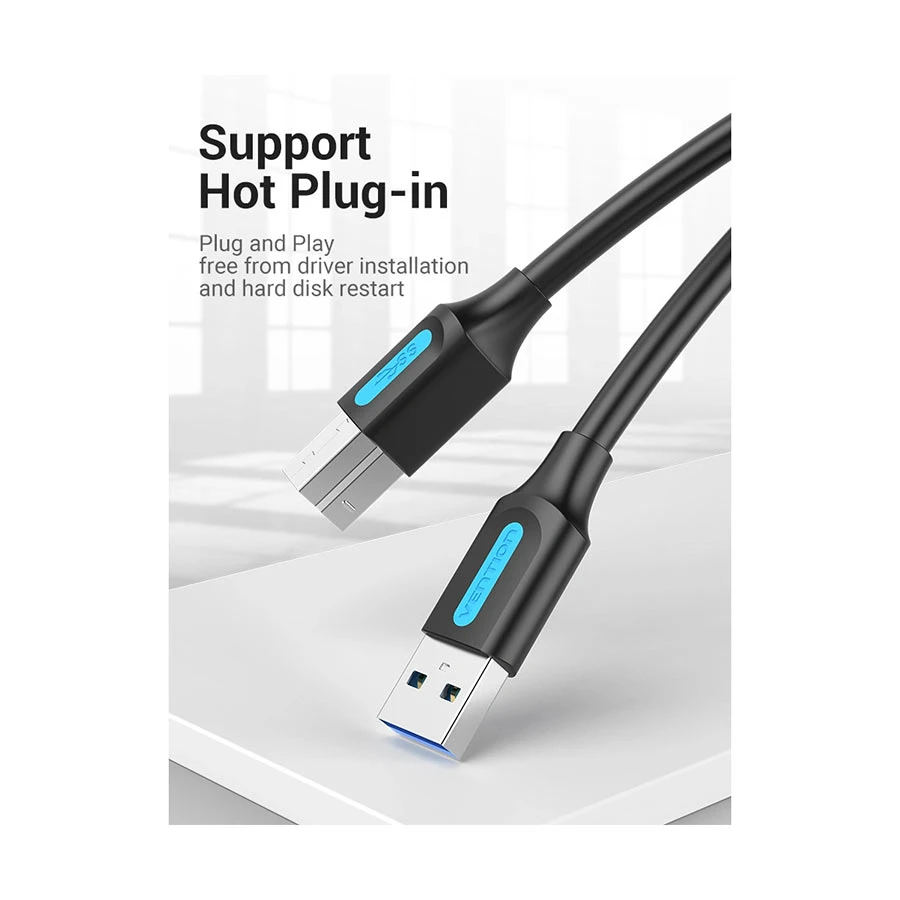 Vention COOBG USB 3.0 Type-A to Type-B Printer Cable 1.5 Meter Black