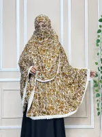 Viscose Cotton Niqab Hijab, Front 45 Inch and Gher 150 Inch