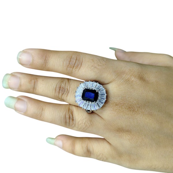 Imperial Violet Crystal Statement Ring