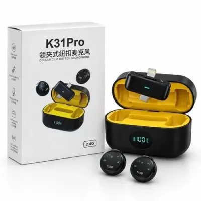 K31 Pro Collar Clip Wireless Microphone for Android & iOS