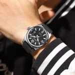 Jam Tangan Pria CRRJU 2025 Anti Air Kasual Olahraga Digital Jam Tangan Anak/Cowok Kalender Silikon Bercahaya - Hitam