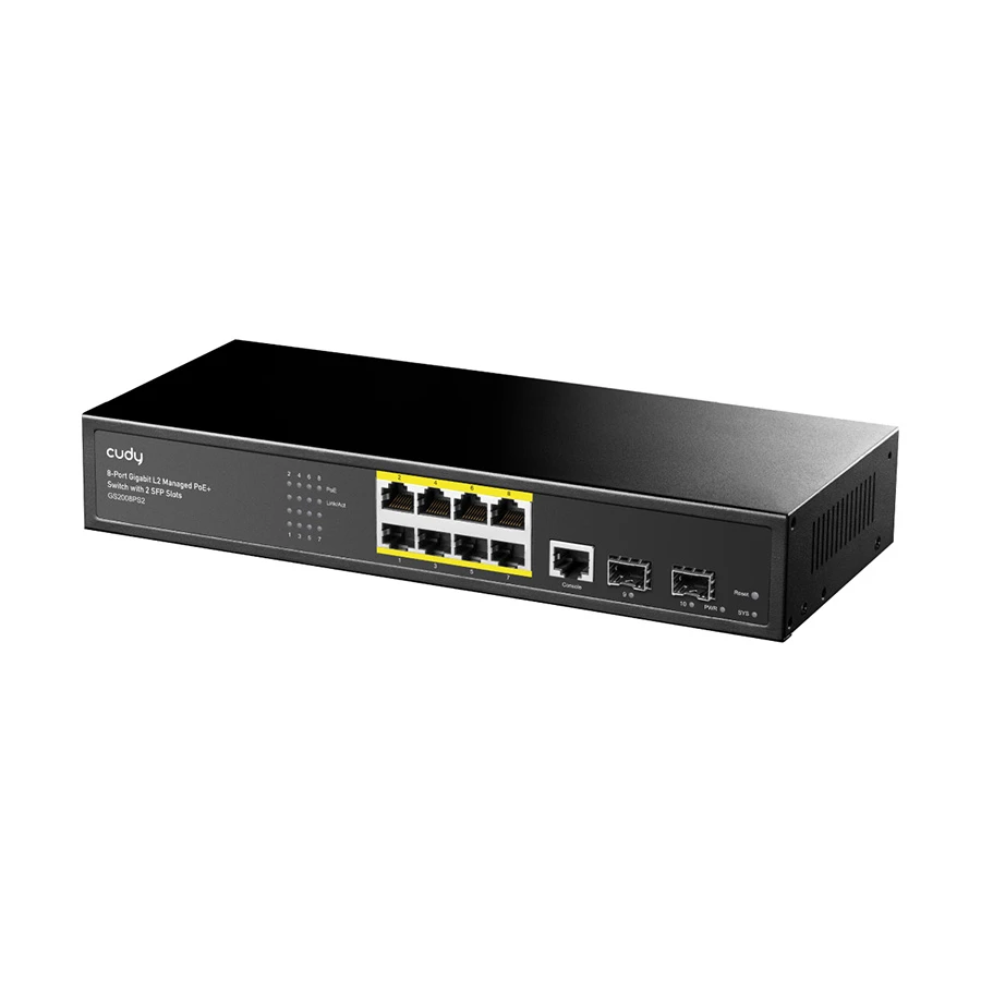 Cudy GS2008PS2 10 Port Gigabit PoE+ L2 Managed Switch with 2 SFP