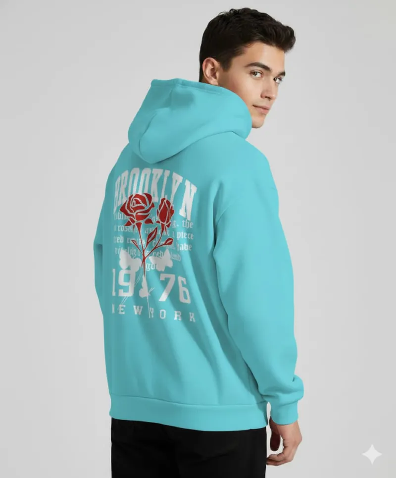 Unisex Printed Drop Shoulder Hoodie, 280 GSM, Length 27 to 30 Inch