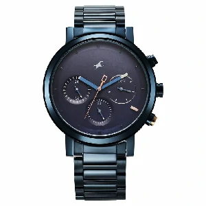 Fastrack 3287KM08 Tick Tock Quartz Analog Blue Dial With Blue Stainless steel Strap Watch