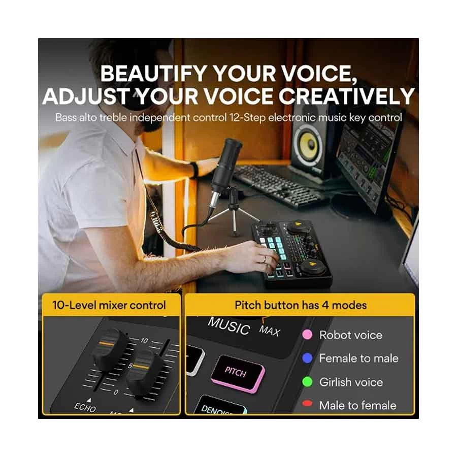 Maono AU-AM200 Maonocaster Lite Portable All-in-One Podcast Studio