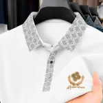 Men's Sticker Logo Polo Shirt, PK Cotton, Chest 38 to 44 Inch