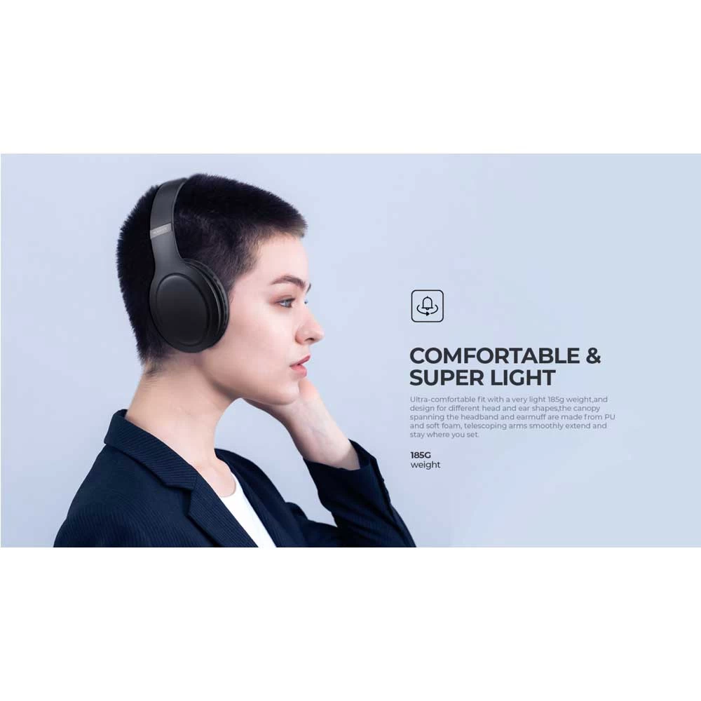 Havit H633BT Foldable Black Bluetooth Headphone