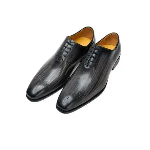 25026-Black Formal Genuine Cow leather Alligators with TPR Welted Sole Monk Strap For Men