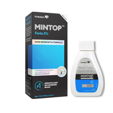 Dr. Reddy's Mintop Forte 5%  Hair Regrowth Formula 60ml (India)