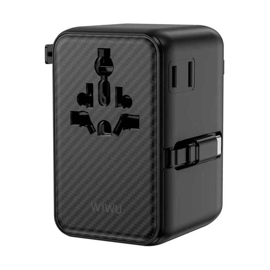 WiWU Warrior International 70W GaN Universal Travel Charger Black