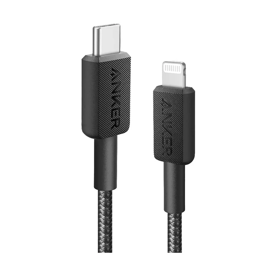 Anker 322 USB-C to Lightning 0.9 Meter Black Braided Charging Cable