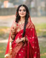 Silk Skin Print Saree with Matching Blouse Piece, 6 Colours