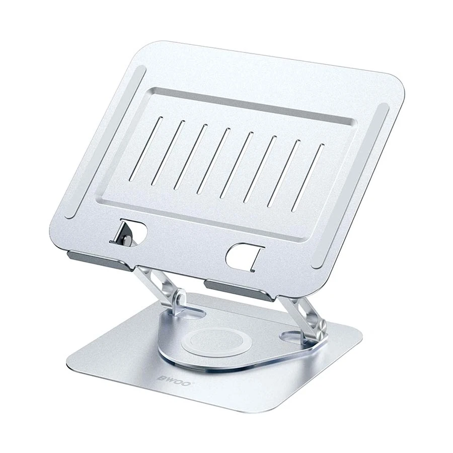 Bwoo BO-ZJ142 360 Degree Rotating Silver Adjustable Laptop Stand
