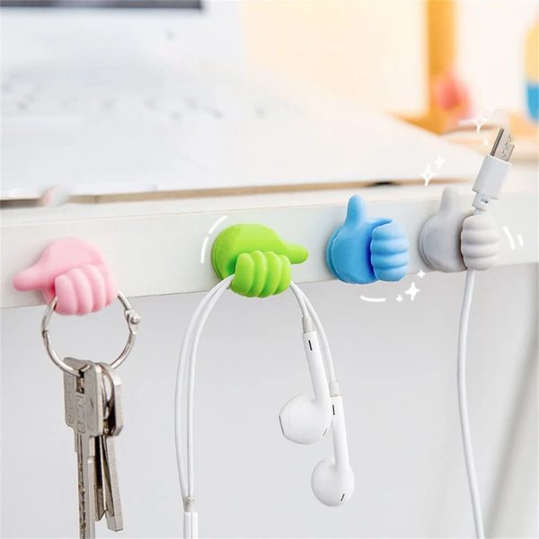 Wall Mounted Silicone Thumb Holder Hooks (Pack of 10)