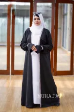 Karchupi Lace Borka Set with Koti, Inner and Hijab