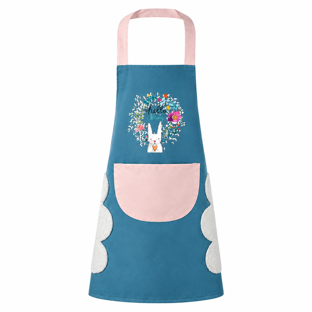 Waterproof & Oil-Resistant Kitchen Apron – Cooking Apron with Absorbent Hand Towels & Large Pocket for Cooking, Baking & Cleaning